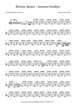 Autumn Goodbye - Britney Spears drum sheet music