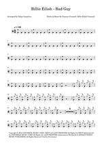 Bad Guy - Billie Eilish drum sheet music