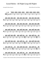 All Night Long (All Night) - Lionel Richie drum sheet music
