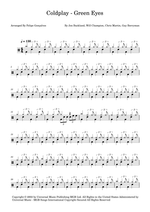 Green Eyes - Coldplay drum sheet music