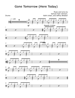 Gone Tomorrow (Here Today) - Keith Urban drum sheet music