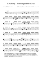 Hummingbird Heartbeat - Katy Perry drum sheet music