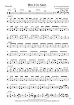 Here I Go Again - Whitesnake drum sheet music