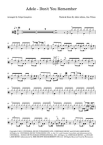 Don't You Remember - Adele drum sheet music