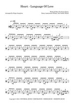 Language of Love - Heart drum sheet music
