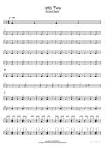 Into You Ariana Grande Full Drum Transcription / Drum Sheet Music SheetMusicDirect D