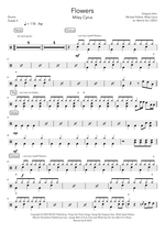 Flowers - Miley Cyrus drum sheet music