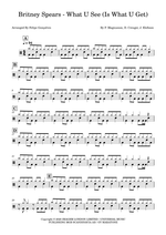 What U See (Is What U Get) - Britney Spears drum sheet music