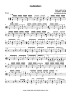 Dedication - Sky drum sheet music