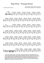 Teenage Dream - Katy Perry drum sheet music