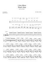 I Am Mine - Pearl Jam drum sheet music