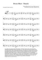 Natalie - Bruno Mars drum sheet music