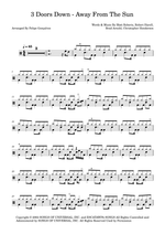 Away from the Sun - 3 Doors Down drum sheet music