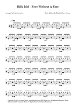 Eyes Without a Face - Billy Idol drum sheet music