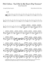 You'll Be in My Heart - Phil Collins drum sheet music