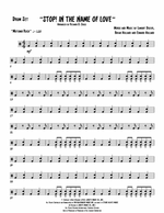 Stop! in the Name of Love - The Supremes drum sheet music