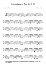 You Got It All - Britney Spears drum sheet music