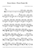 Please Forgive Me - Bryan Adams drum sheet music