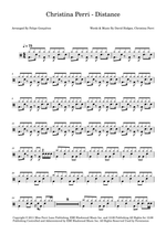 Distance - Christina Perri drum sheet music