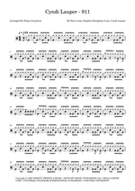 911 - Cyndi Lauper drum sheet music