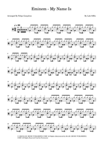 My Name Is - Eminem drum sheet music
