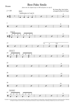 Best Fake Smile - James Bay drum sheet music
