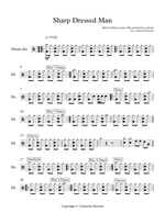 Sharp Dressed Man - ZZ Top drum sheet music