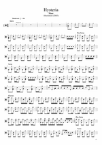 Hysteria - Muse drum sheet music
