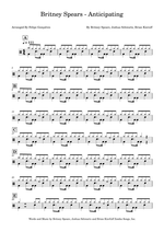 Anticipating - Britney Spears drum sheet music