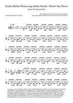 Never Say Never (feat. Jaden Smith) - Justin Bieber drum sheet music