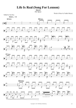 Life Is Real (Song for Lennon) - Queen drum sheet music