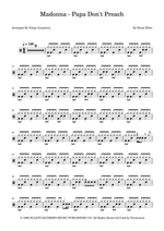 Papa Don't Preach - Madonna drum sheet music