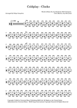 Clocks - Coldplay drum sheet music
