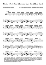 Don't Take It Personal (Just One of Dem Days) - Monica drum sheet music