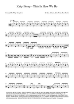 This Is How We Do - Katy Perry drum sheet music