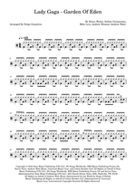 Garden of Eden - Lady Gaga drum sheet music
