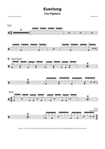 Everlong - Foo Fighters drum sheet music