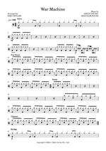War Machine - AC/DC drum sheet music