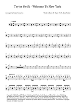 Welcome to New York - Taylor Swift drum sheet music