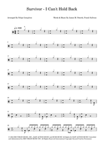 I Can't Hold Back - Survivor drum sheet music