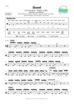 Duvet - Bôa drum sheet music
