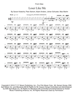 Loser Like Me - Glee Cast drum sheet music