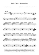 Summerboy - Lady Gaga drum sheet music