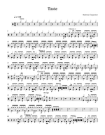 Taste - Sabrina Carpenter drum sheet music
