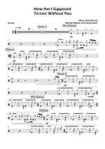 How Am I Supposed to Live Without You - Michael Bolton drum sheet music