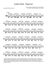 Papercut - Linkin Park drum sheet music