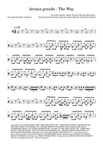 The Way - Ariana Grande drum sheet music
