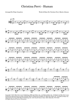 Human - Christina Perri drum sheet music
