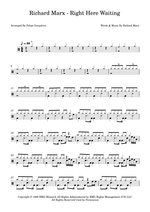 Right Here Waiting - Richard Marx drum sheet music