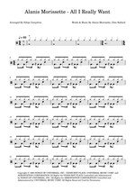 All I Really Want - Alanis Morissette drum sheet music